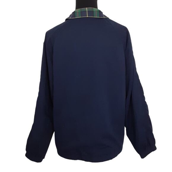 Vintage 80s Tartan Plaid Funnel Neck Jacket Reversible Full Zip Windbreaker Sz M - Picture 8 of 15